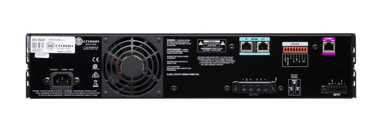 Crown CDi2x600BL Power Amplifier 2x600W With BLU Link