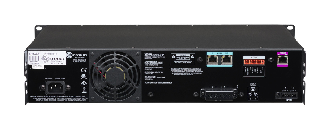 Crown CDi2x600BL Power Amplifier 2x600W With BLU Link