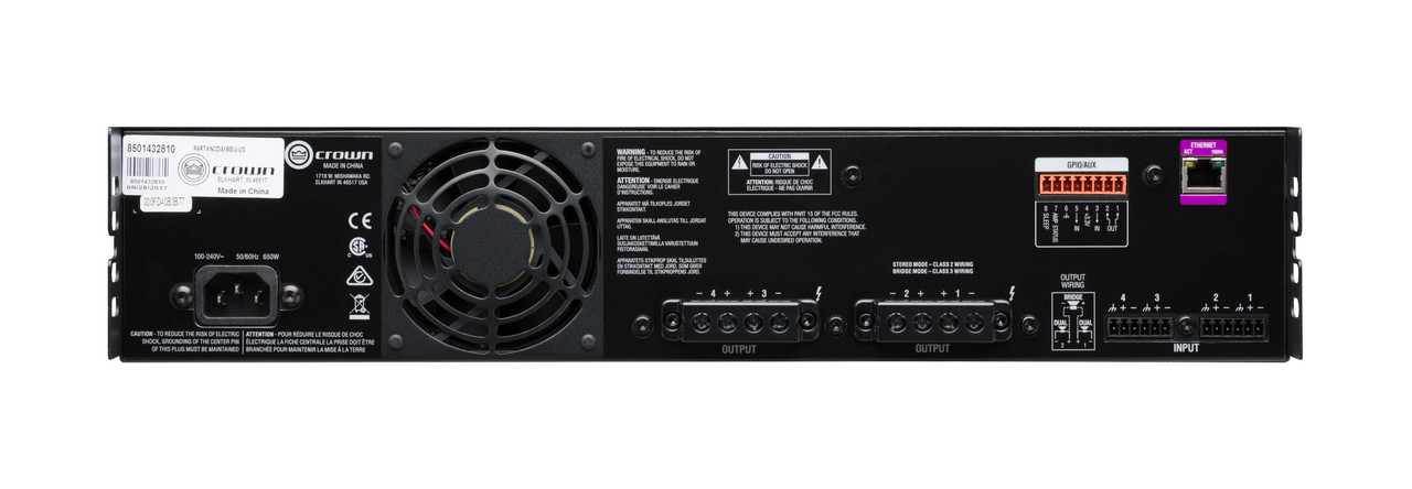 Crown CDi4x600 Power Amplifier 4x600W 