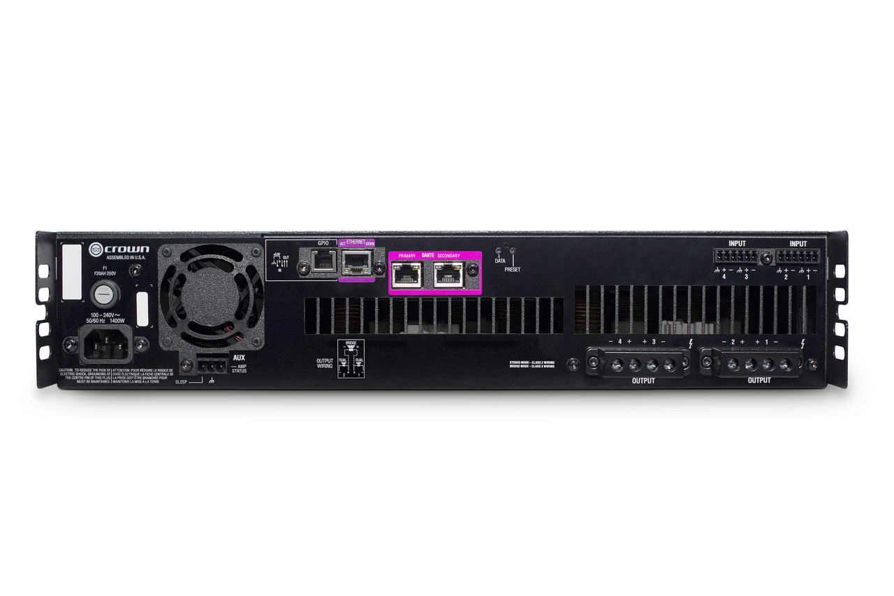 Crown DCI4X600D Four-Channel 600W Power Amplifier With Dante
