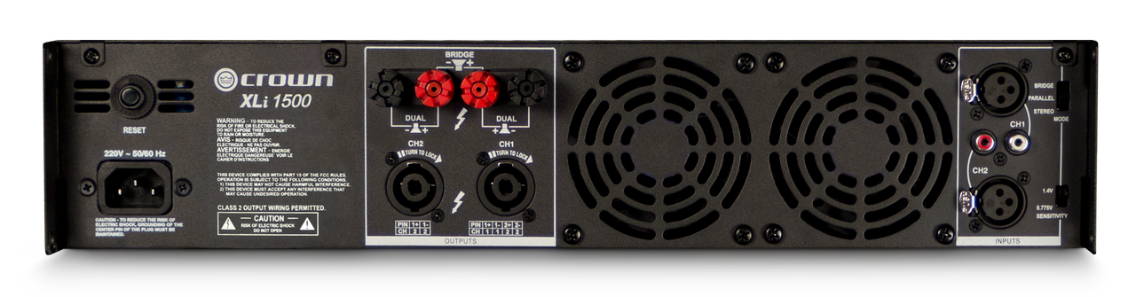 Crown XLi1500 Two-Channel 450W Power Amplifier