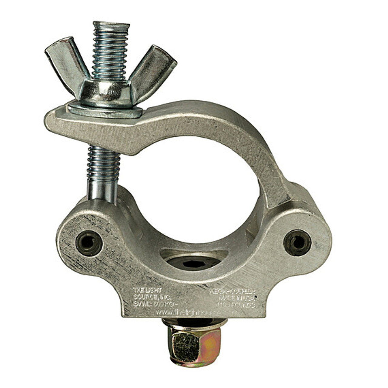 The Light Source MLM1/2CS-SW Mega-Coupler With 1/2" Flat Head Bolt & Steel Wingnut Mill Finish