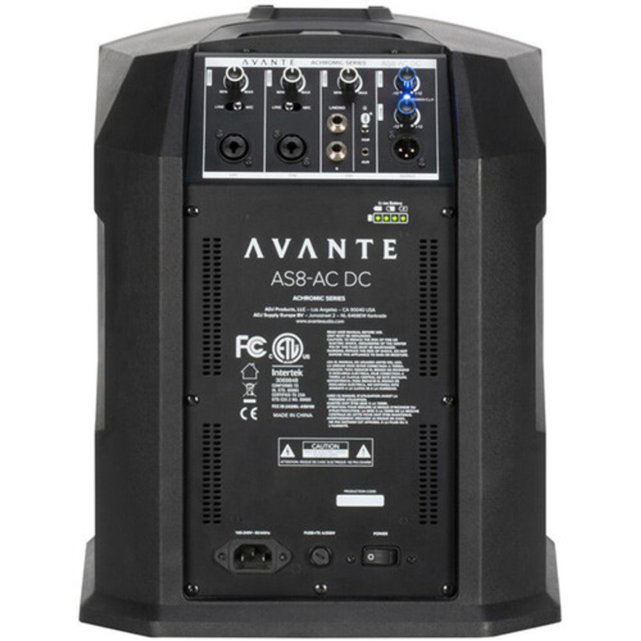 Avante Audio AS8 ACDC 1000W Battery-Powered Active Column PA System (Black) (AS8 ACDC)