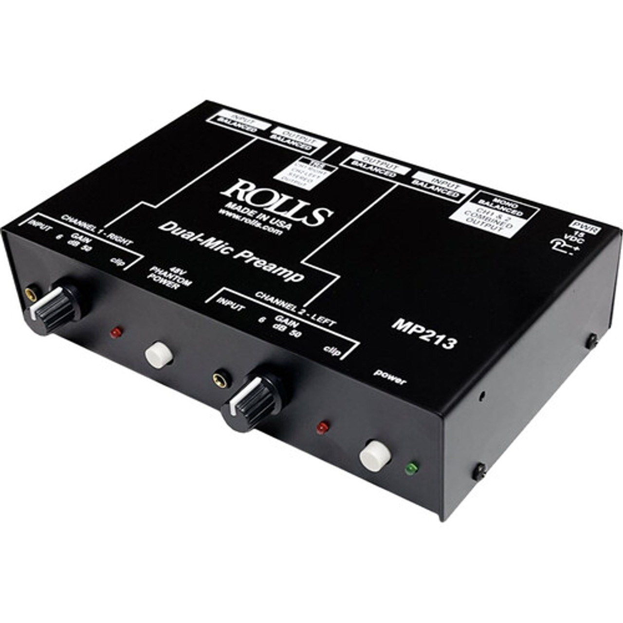 Rolls MP213 Two-Channel Microphone Preamplifier (MP213)