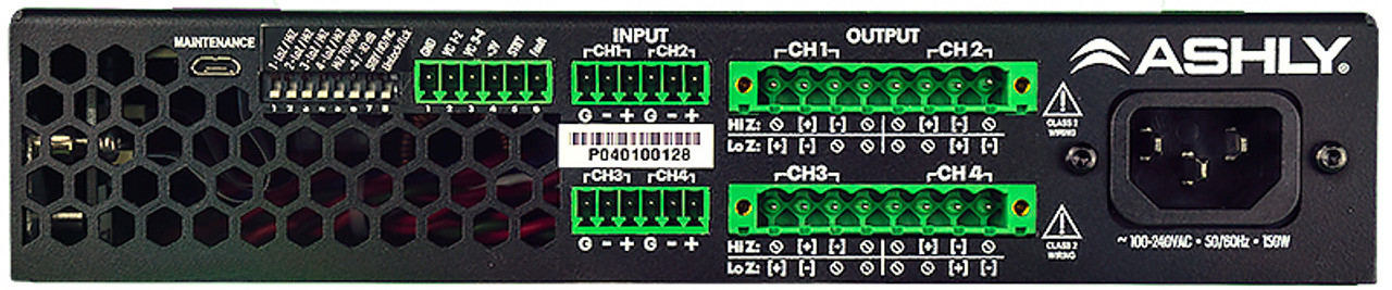 Ashly FA 125.4 1/2-Rack Compact Power Amplifier 4 x125W