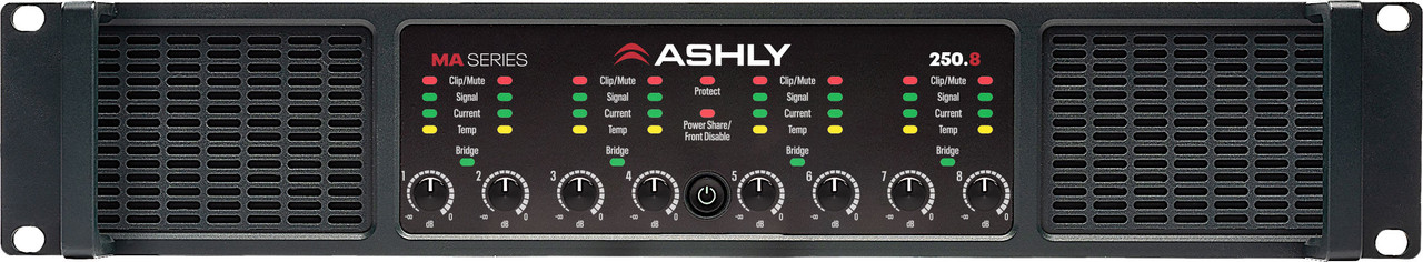 Ashly MA250.8 Eight-Channel Multi-Mode Power Amplifier 8 x 250W