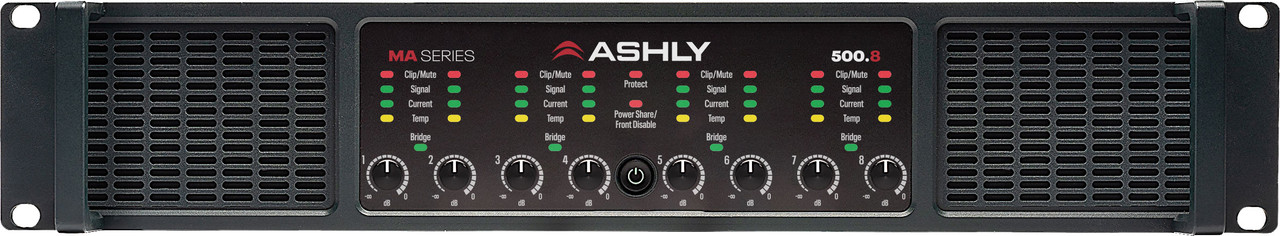 Ashly MA500.8 Eight-Channel Multi-Mode Power Amplifier 8 x 500W