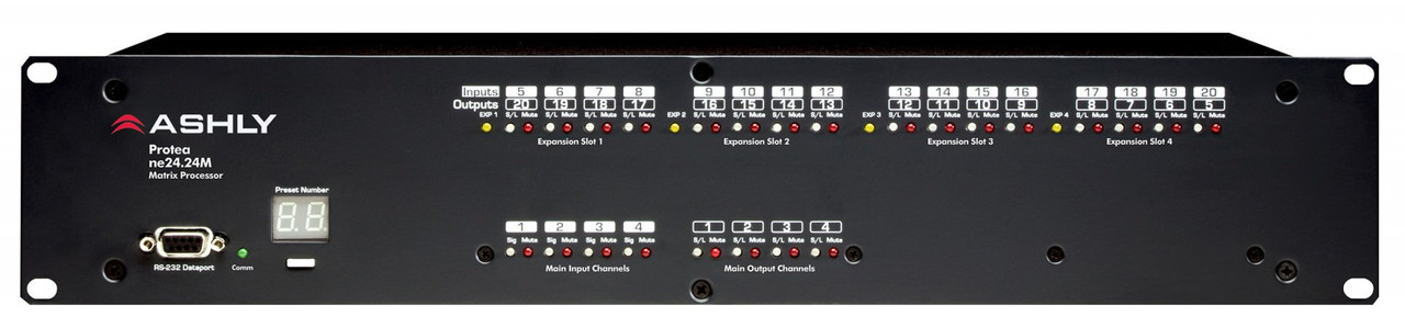 Ashly ne24.24mt (12x4) Logic Protea DSP Audio Matrix Processor 12-In x 4-Out With Logic Card