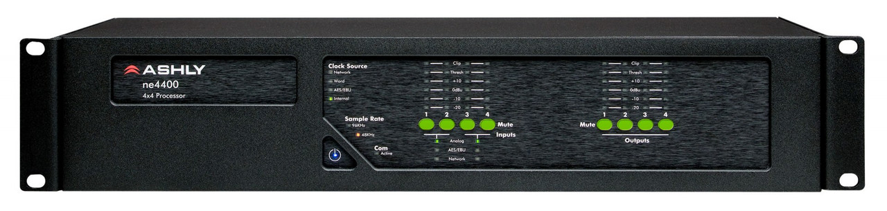 Ashly ne4400mc Network Enabled Protea DSP Audio System Processor 4-In x 4-Out With 4-Channel Mic Pre Inputs & CobraNet Network Card