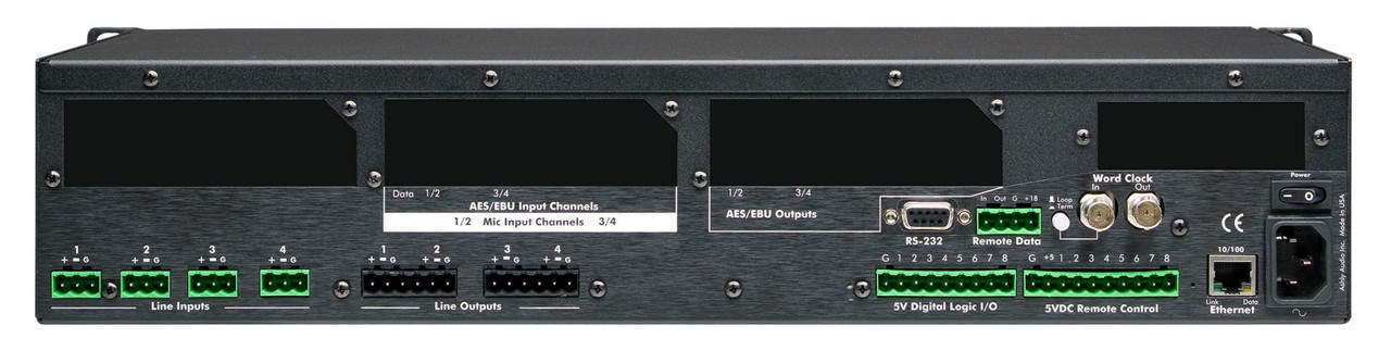 Ashly ne4400sc Network Enabled Protea DSP Audio System Processor 4-In x 4-Out With 4-Channel AES3 Outputs & CobraNet Network Card