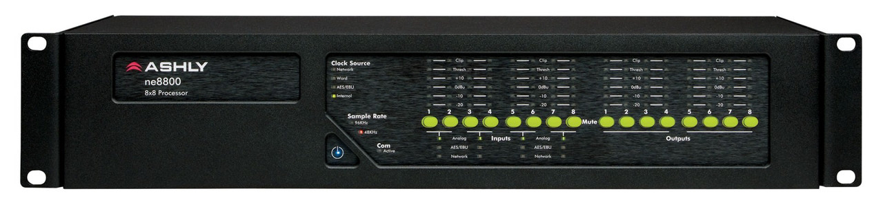 Ashly ne8800asc Network Enabled Protea DSP Audio System Processor 8-In x 8-Out With 8-Channel AES3 Inputs & 8-Chan AES3 Outputs & CobraNet Network Card