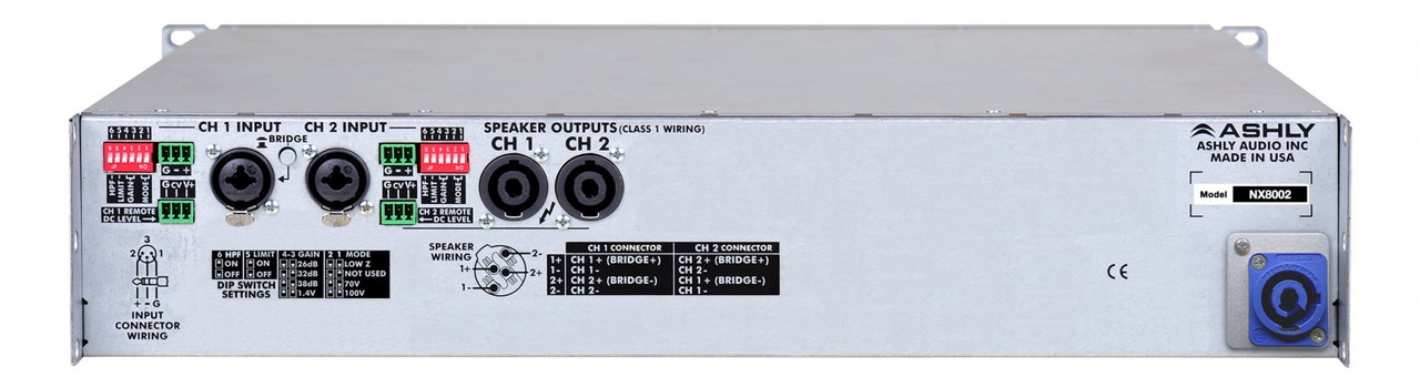 Ashly nX8002 Multi-Mode Amplifier 2 x 800 Watts