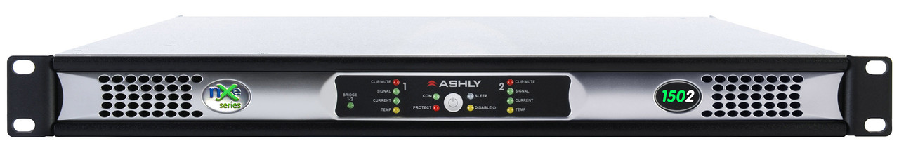 Ashly nXe1502bc Network Multi-Mode Amplifier 2 x 150 Watts With CobraNet & OPDAC4 Option Cards