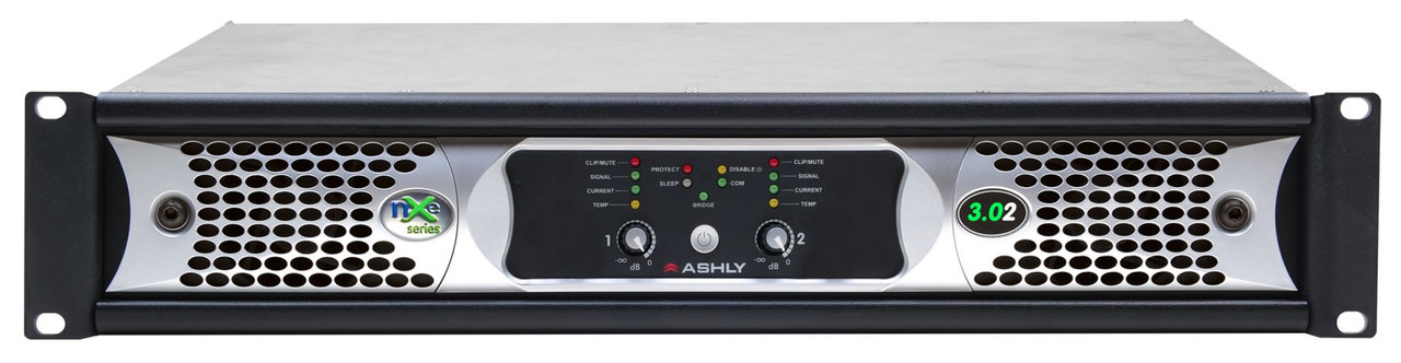 Ashly nXe3.02bc Network Multi-Mode Amplifier 2 x 3KW With CobraNet & OPDAC4 Option Cards 