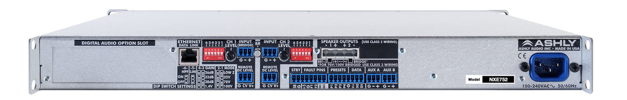 Ashly nXe752 Network Multi-Mode Amplifier 2 x 75 Watts