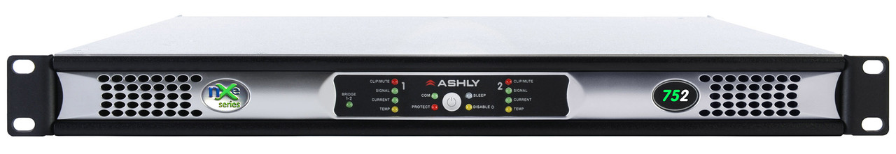 Ashly nXe752bc Network Multi-Mode Amplifier 2 x 75 Watts With CobraNet & OPDAC4 Option Cards