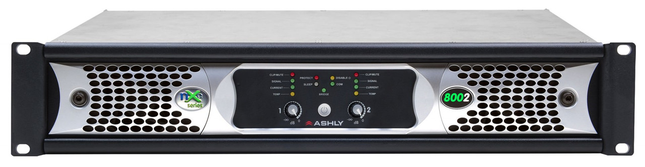 Ashly nXe8002bd Network Multi-Mode Amplifier 2 x 800 Watts With Dante & OPDAC4 Option Cards
