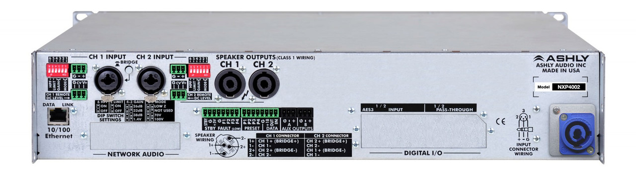 Ashly nXp4002 Protea DSP Multi-Mode Amplifier 2 x 400 Watts