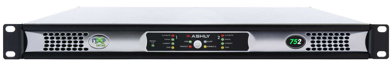 Ashly nXp752c Protea DSP Multi-Mode Amplifier 2 x 75 Watts With CobraNet Option Card