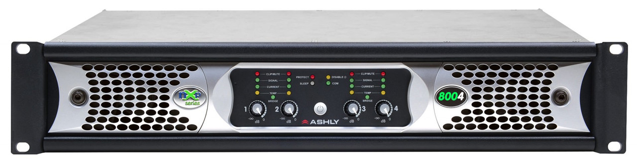 Ashly nXp8004c Protea DSP Multi-Mode Amplifier 4 x 800 Watts With CobraNet Option Card