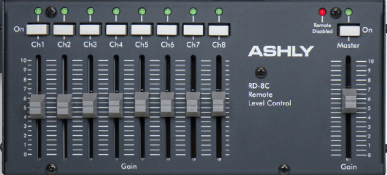 Ashly RD-8C Eight Channel Programmable Remote Fader Controller Desktop Model