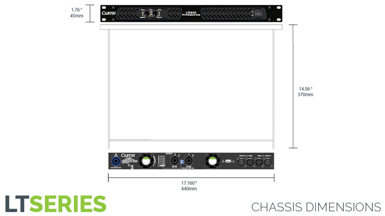 Carvin LT2000 Two Channel PFC Power Amplifier