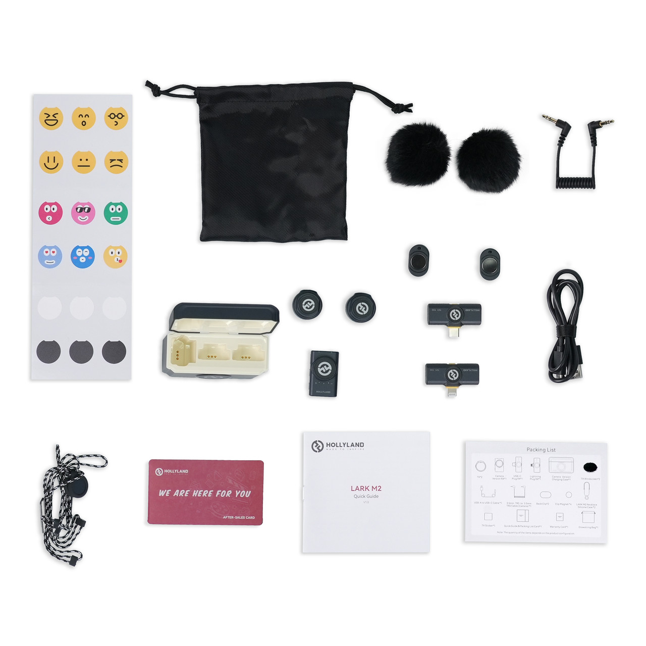 【未使用】Hollyland Lark M2 Combo Hollyland LARK M2 Combo | Wireless Lavalier Microphone Combo