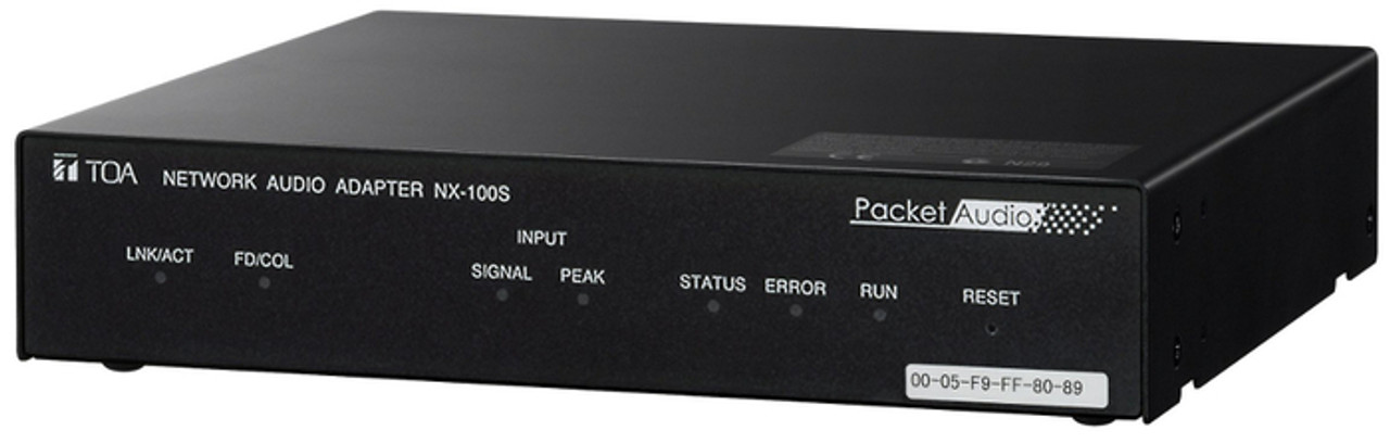 Toa NX-100SPS Network Audio Adapter with Signal and Peak LEDs (NX-100SPS)