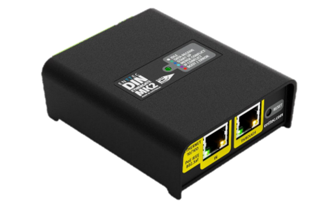 Enttec 71031 DIN ETHERGATE MK2 Two-port Bi-Directional eDMX - DMX/RDM Gateway (71031)