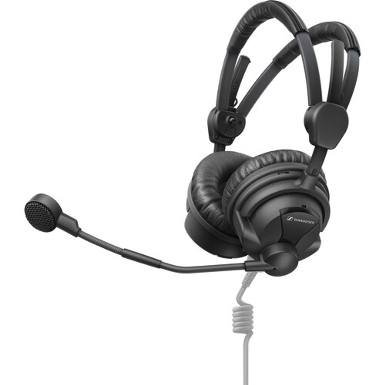 Sennheiser HMD 26 Dual-Ear On-Ear Broadcast Headset with Dynamic Microphone (No Cable) (HMD 26)