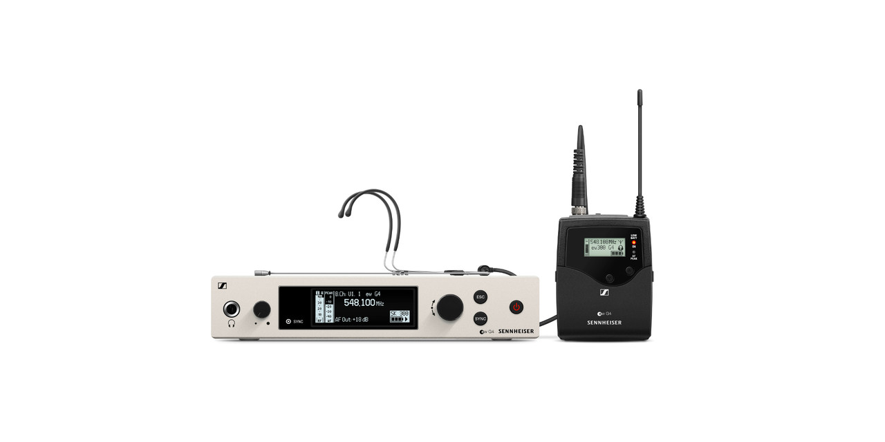 Sennheiser ew 300 G4-HEADMIC1-RC Wireless System with Headmic and Bodypack Transmitter (ew 300 G4-HEADMIC1-RC-AW+-)