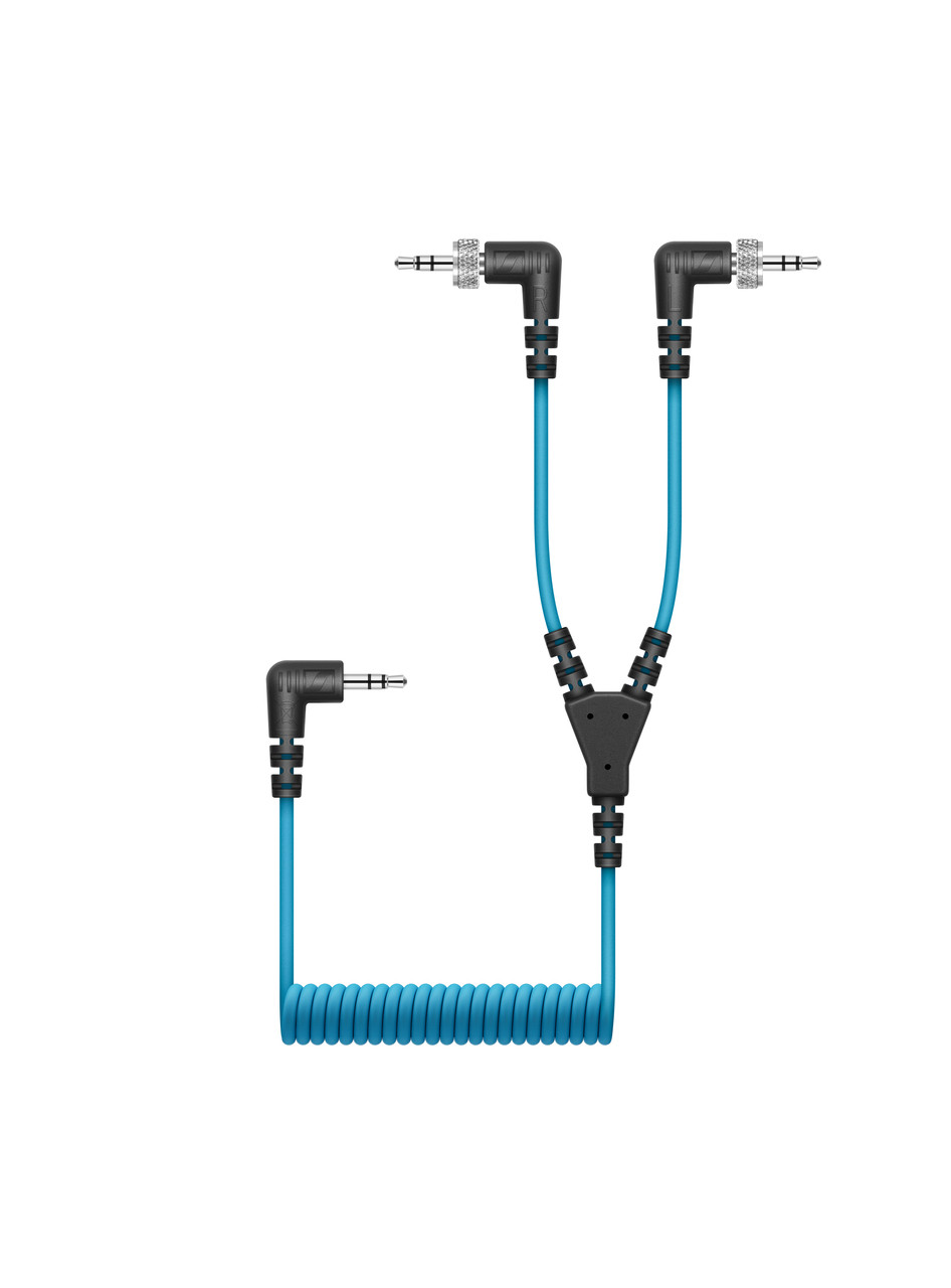 Sennheiser CL35-Y Dual Locking 3.5mm TRS Male to 3.5mm TRS Male Coiled Y-Cable (CL35-Y)