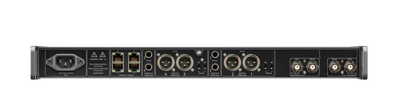 Sennheiser EW-DX EM 4 DANTE Four-Channel Digital Rackmount Receiver with Dante (EW-DX EM 4 DANTE (Q1-9)-)