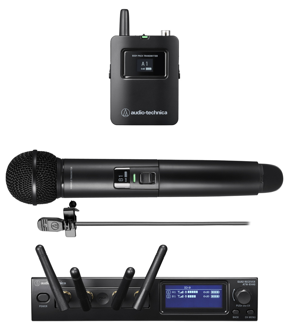 Audio-Technica ATW-1423/L System 20 PRO 2-Channel Combo 2.4