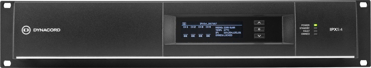 Dynacord IPX5:4 Multi-Channel Installation DSP Power Amplifier, 1250W at 8 Ohms (IPX5:4)