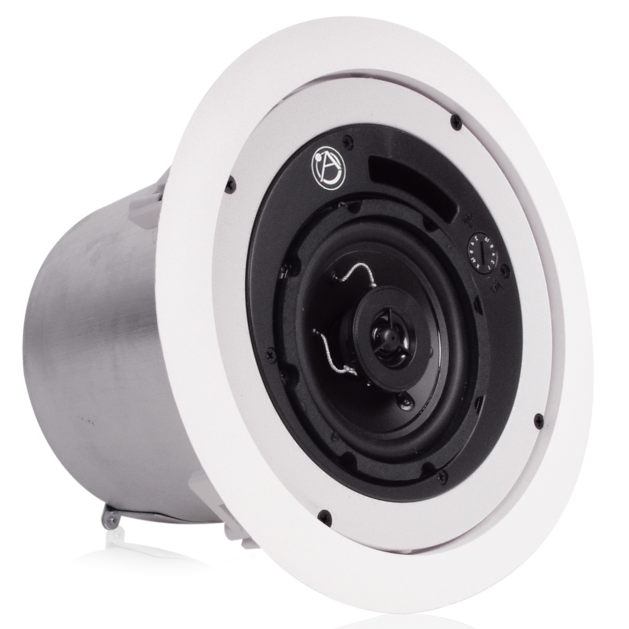 Atlas Sound FAP42TEN EN54-24 Certified 4" Coaxial In-Ceiling Speaker with 16-Watt 70/100V Transformer and Ported Enclosure - White (FAP42TEN)