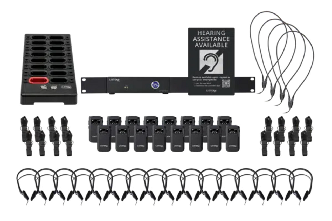  Listen Technologies LWS-16-A1 2 Channel Wi-Fi System with 16 Receivers (LWS-16-A1)