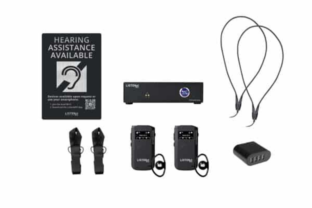 Listen Technologies LWS-02-A1 2 Channel Wi-Fi System with 2 Receivers (LWS-02-A1)