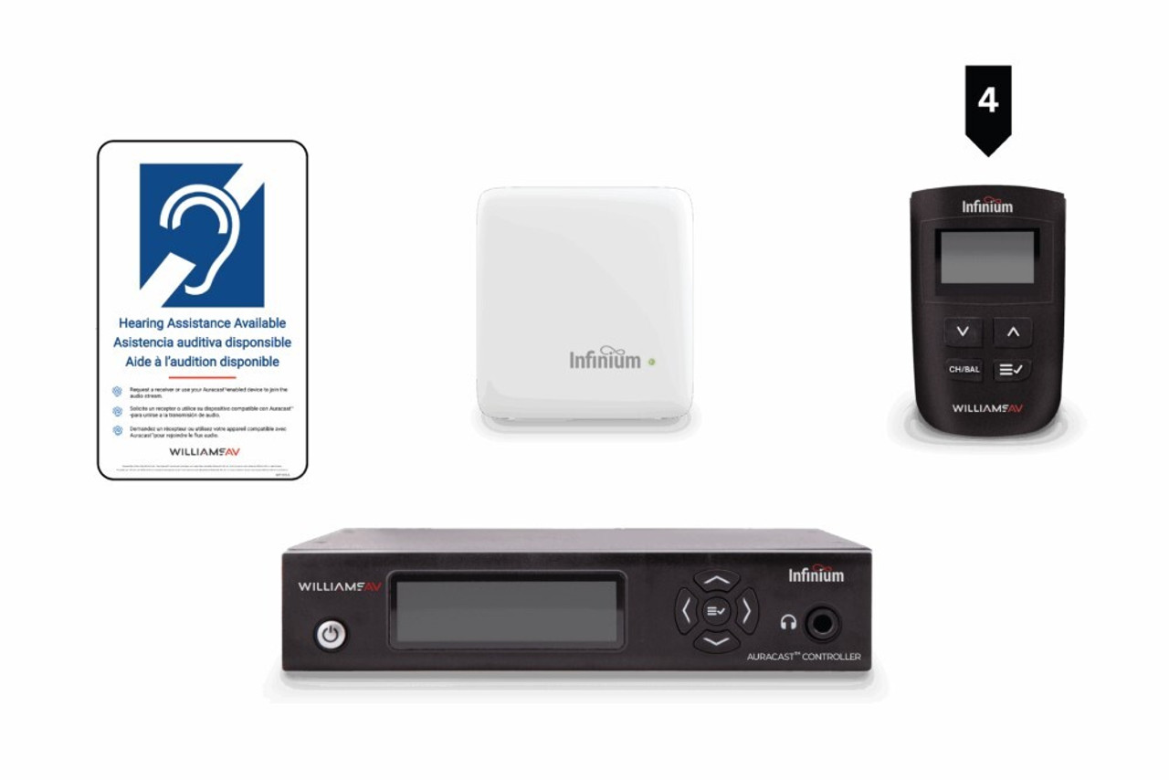 Williams Sound BA SYS2 Infinium 4-Receiver Auracast System (BA SYS2-00)