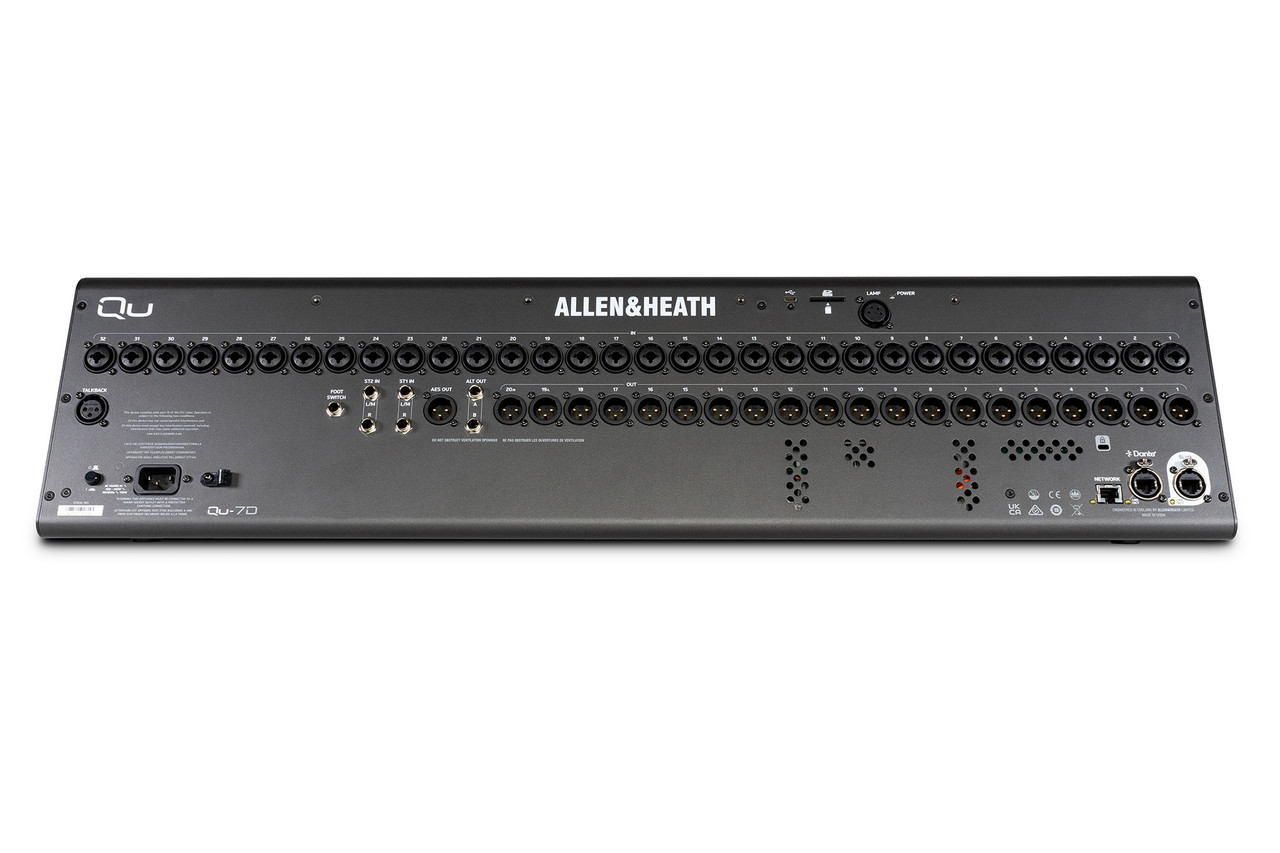 Allen & Heath QU-7D 32-Channel Digital Mixer with Dante, 96kHz FPGA Core, 33 Faders (AH-QU-7D)