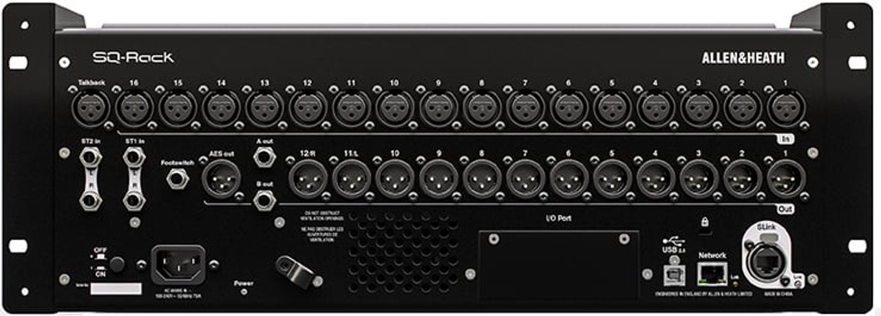 Allen & Heath AH-SQ-RACK SQ Series 48 Channel 96kHz XCVI Core Rack Mountable Digital Mixer w/7" HD Capacitive Touchscreen (AH-SQ-RACK)