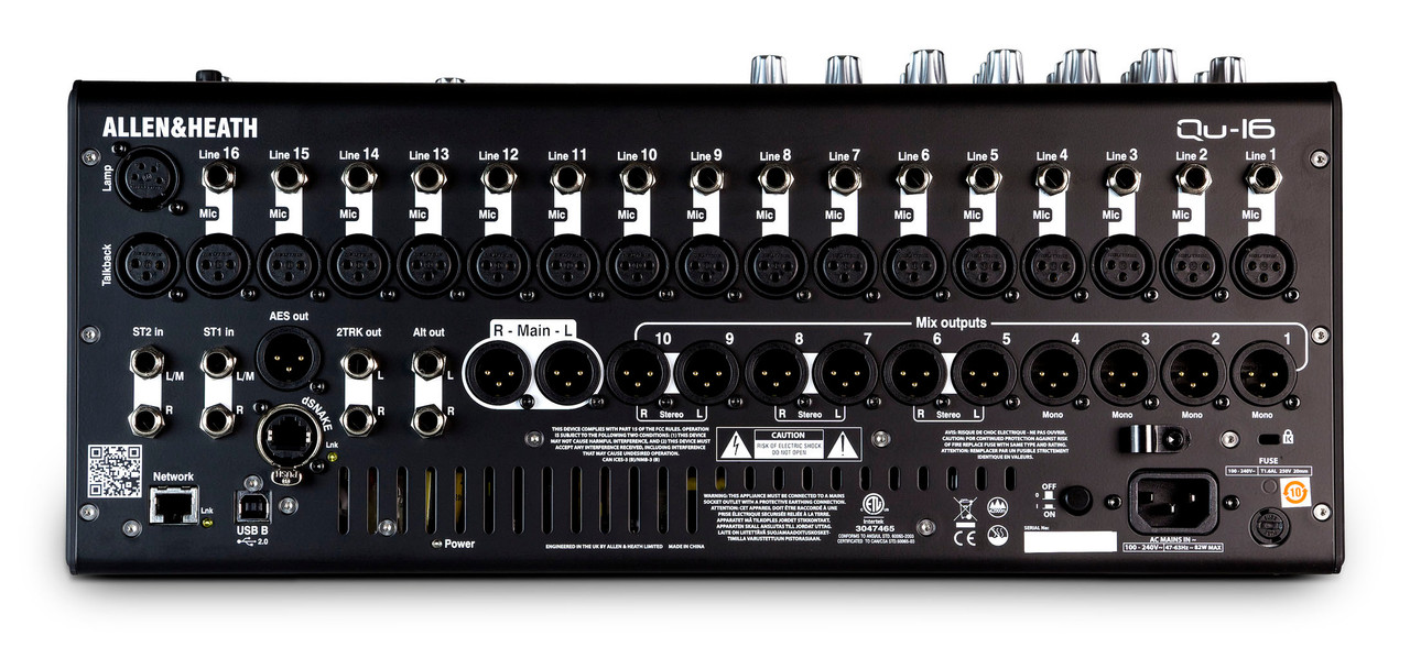 Allen & Heath AH-QU-16C 22-Channel Rackmountable Digital Mixer (AH-QU-16C)
