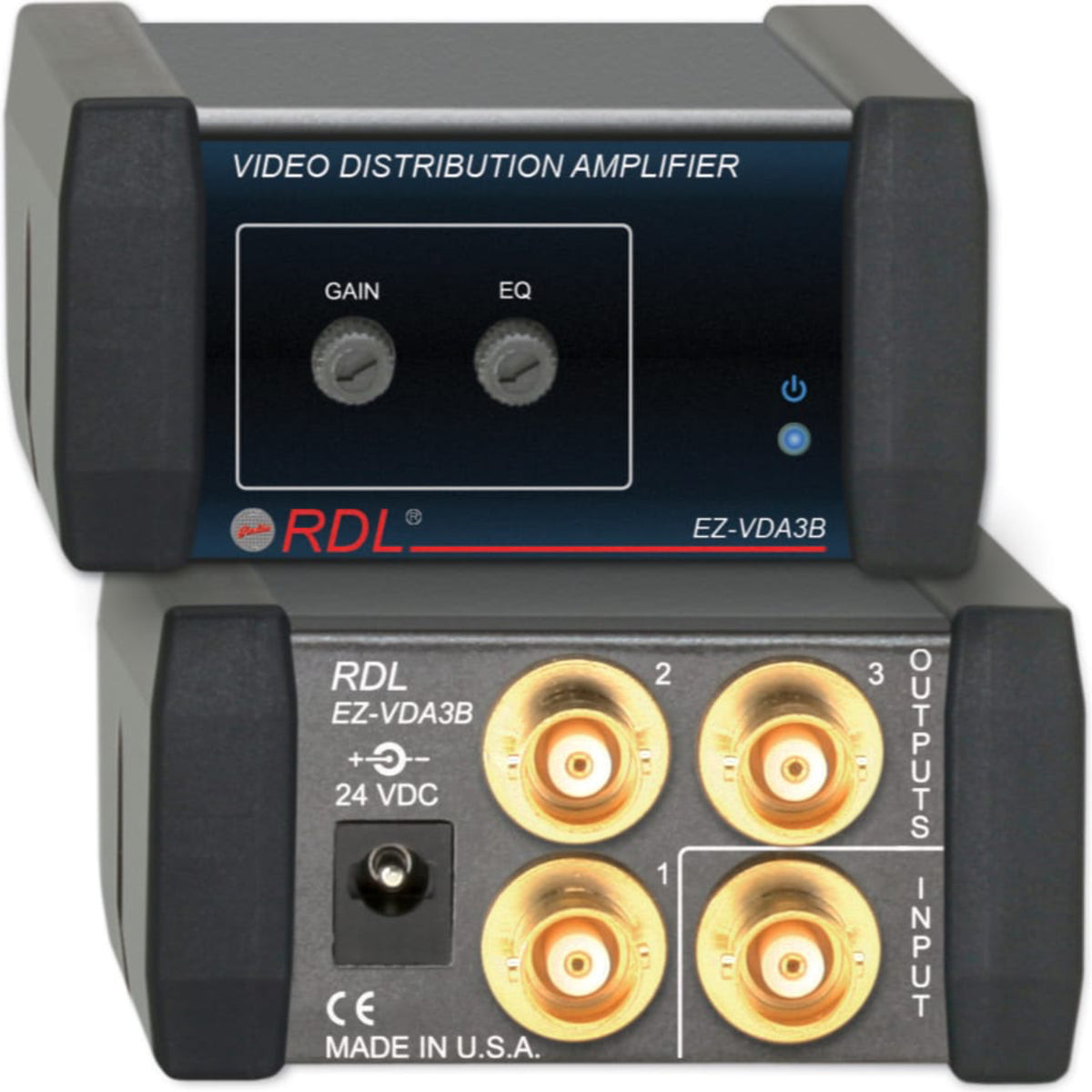 RDL EZ-VDA3BX Video Distribution Amplifier - 1X3 BNC NTSC/PAL (EZ-VDA3BX)