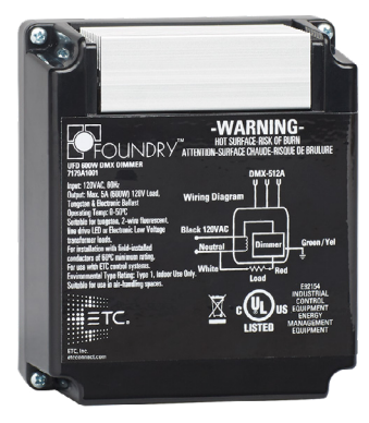 ETC UFD-277-MLV UFD-MLV 600W 277V MLV DMX Dimmer (UFD-277-MLV)
