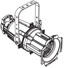 ETC 490-1M Source Four 90° Fixture, White with NEMA L5-15P (Dimmer Doubler twist lock) (490-1M)