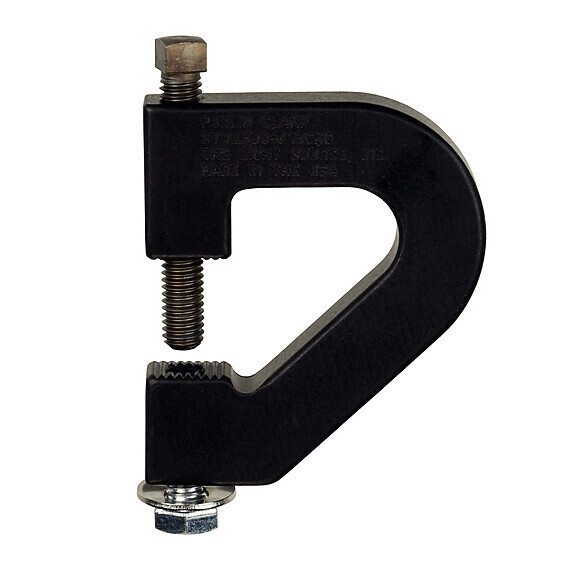 The Light Source PCM3/8-HD Purlin Clamp Purlin Clamp 3/8-16 Fasteners 1.0" Thk, Black, Mill (PCM3/8-HD)