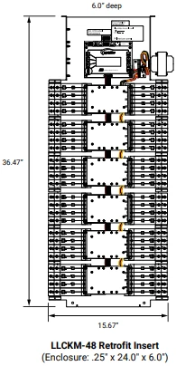 ILC LLCKM-48 LightLEEDer Greengate CKM Retrofit Insert - Capacity for 48 R40-1 Relays (LLCKM-48)