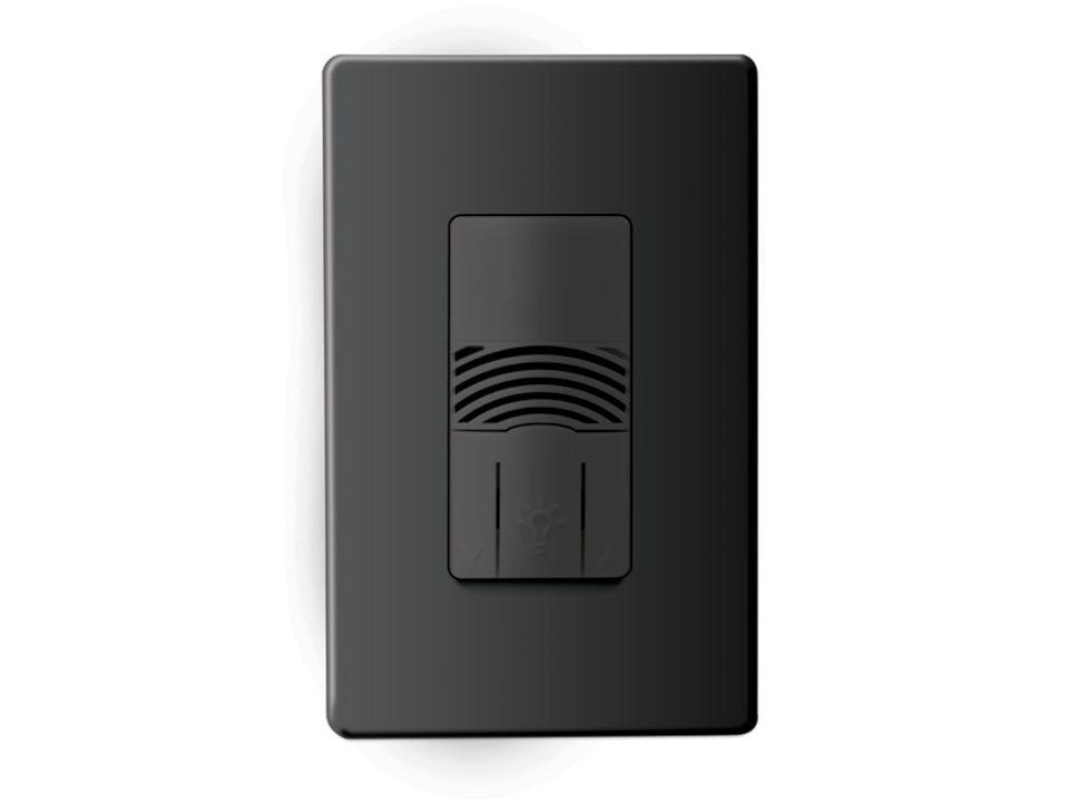 Cooper Lighting OSW-D-010-B Wall Switch Sensor, Dual Tech, Line Voltage, 0-10V Dimming, Black (ILC-OSW-D-010-B)