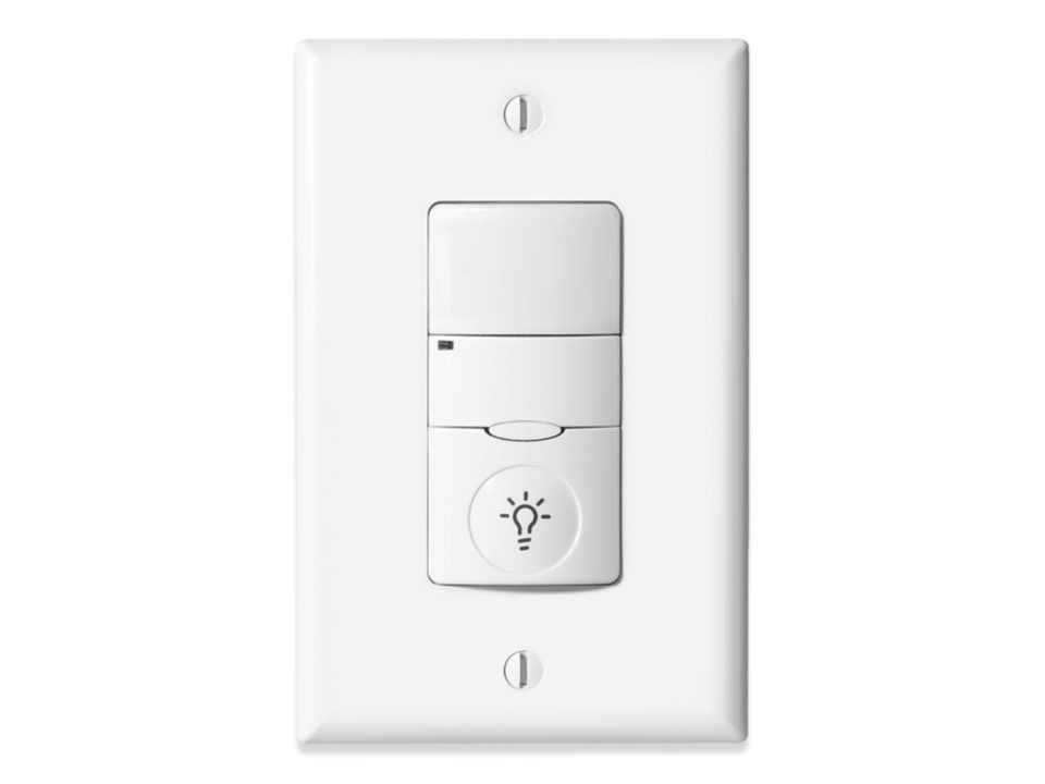 Cooper Lighting VNLW-P-1001-MV-N-V Wall Switch Sensor, PIR, Vacancy, Line Voltage, Indicator Light, Ivory (ILC-VNLW-P-1001-MV-N-V)