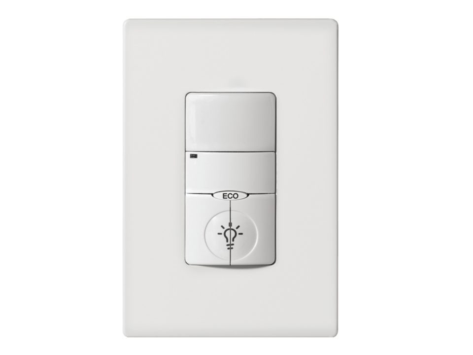 Cooper Lighting Solutions ONW-P-1001-DMV-V Wall Switch Sensor, PIR, Line Voltage, Dual Relay, Ivory (ILC-ONW-P-1001-DMV-V)